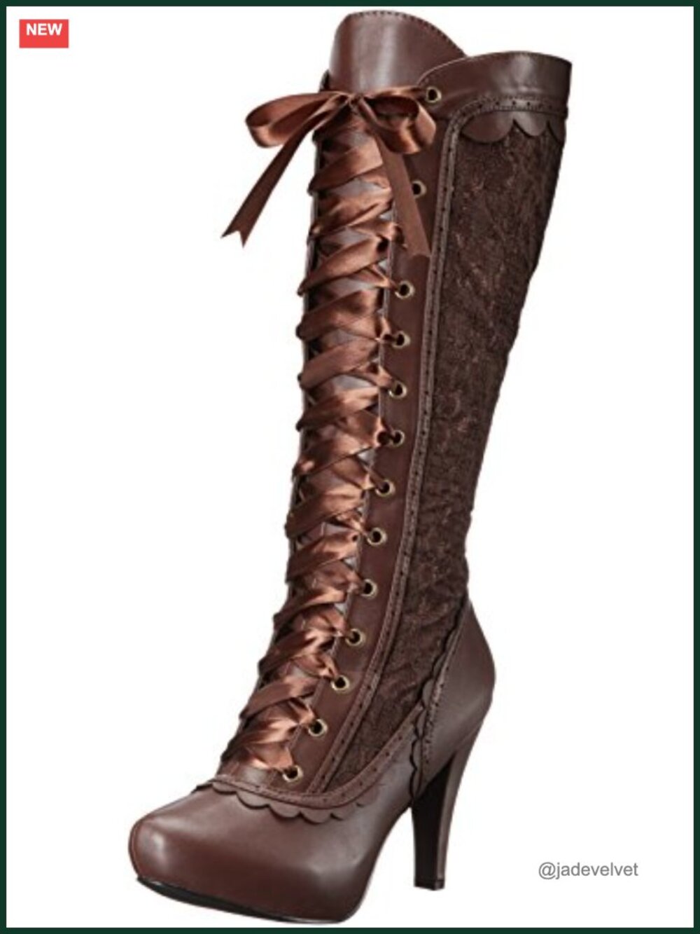 Victorian Ankle Boots Leather Round Toe Chelsea Block Heel